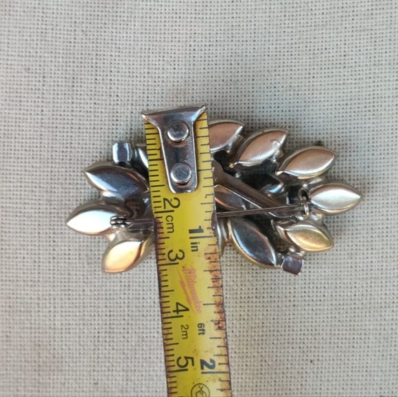 Vintage Blue Rhinestone Brooch - Picture 6 of 7